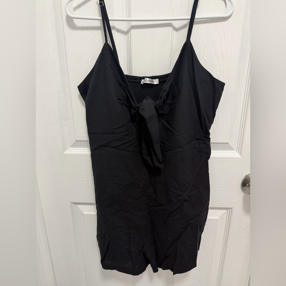 Black Tie-Front Romper Jumpsuit Magnolia Boutique NWOT